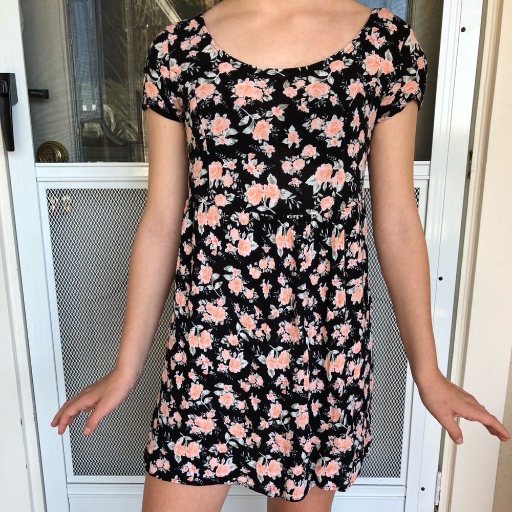 Floral print mini-dress